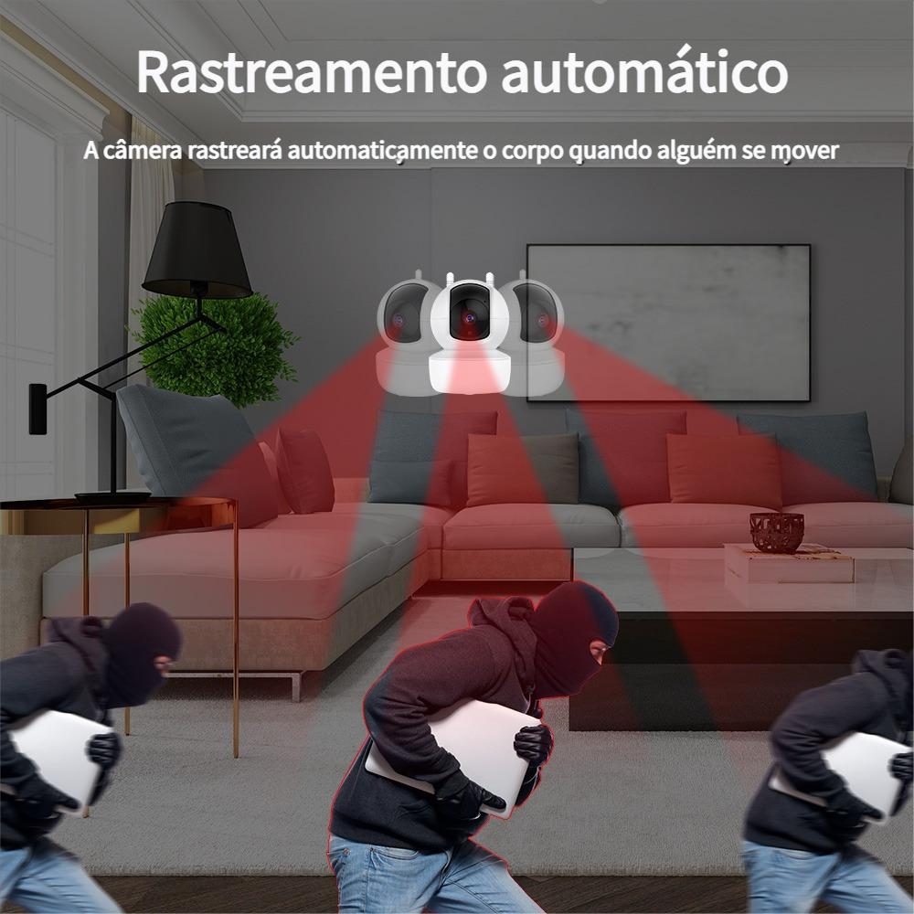 Yoosee Panoramic IP Security Camera Lamp Wifi 1080p Spy Camera White