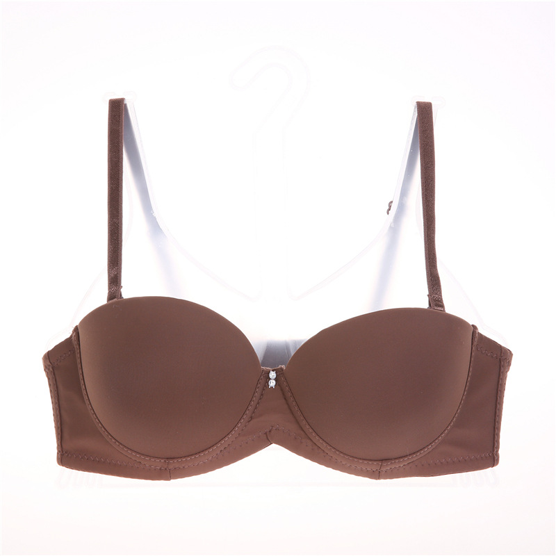 Title 13, Thick cup gathering half cup glossy girls bra. ...