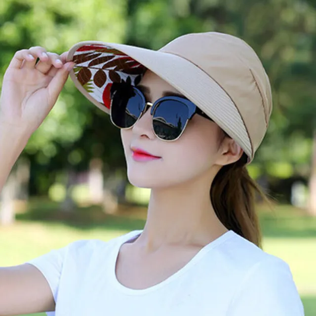 Summer Travel Ladies Printed Sun Hat Khaki - Shop at LoveMi