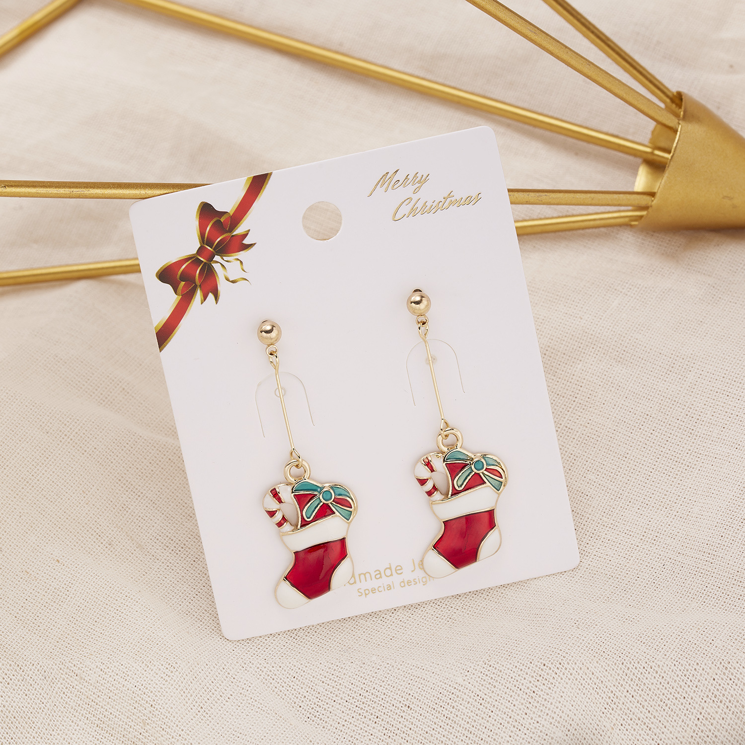 Fashion Simple Christmas Bell Earrings Plating