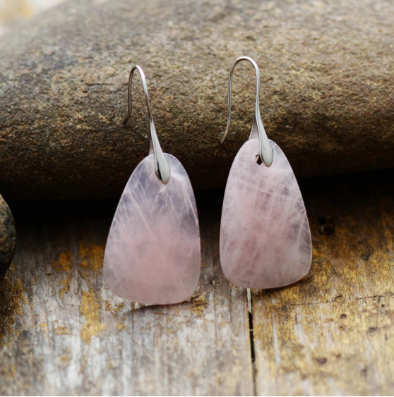 Hot Sale Natural Ladies Quartz Pendant Earrings