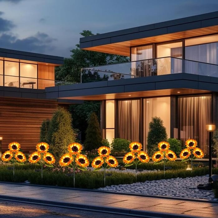 Solar LED Sunflower Garden Lights — foto 4