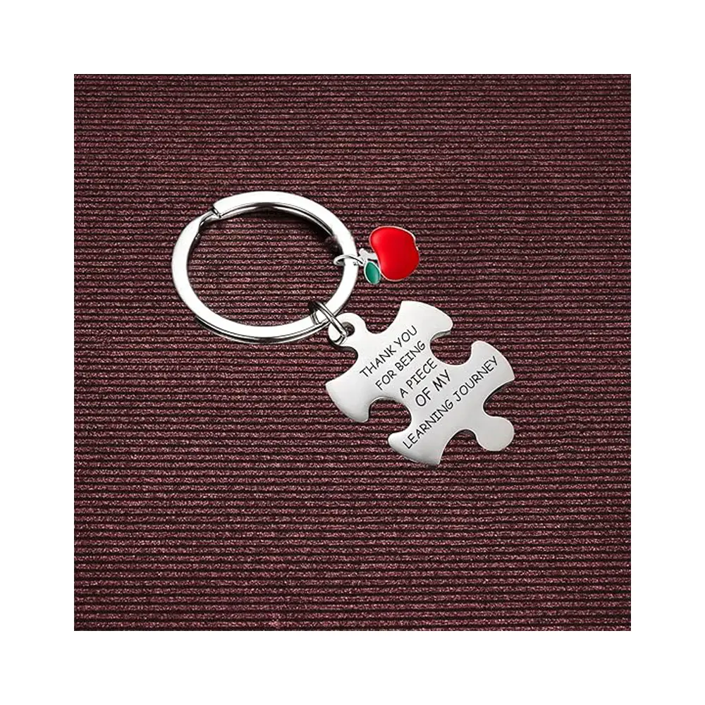 4pcs Set Of Fashionable Stainless Steel Keychains With Pendants