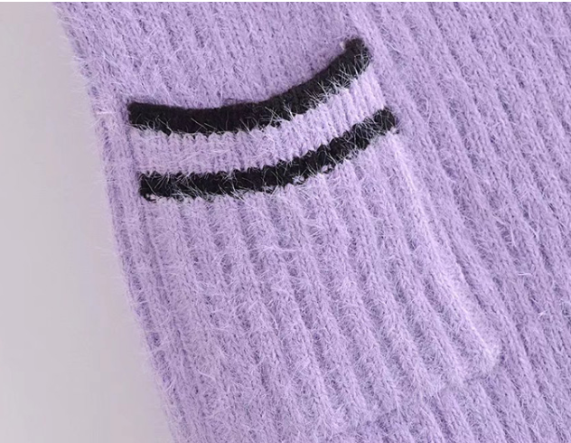 European Style Mohair Clash-colored Jewelry Pocket - Image 9