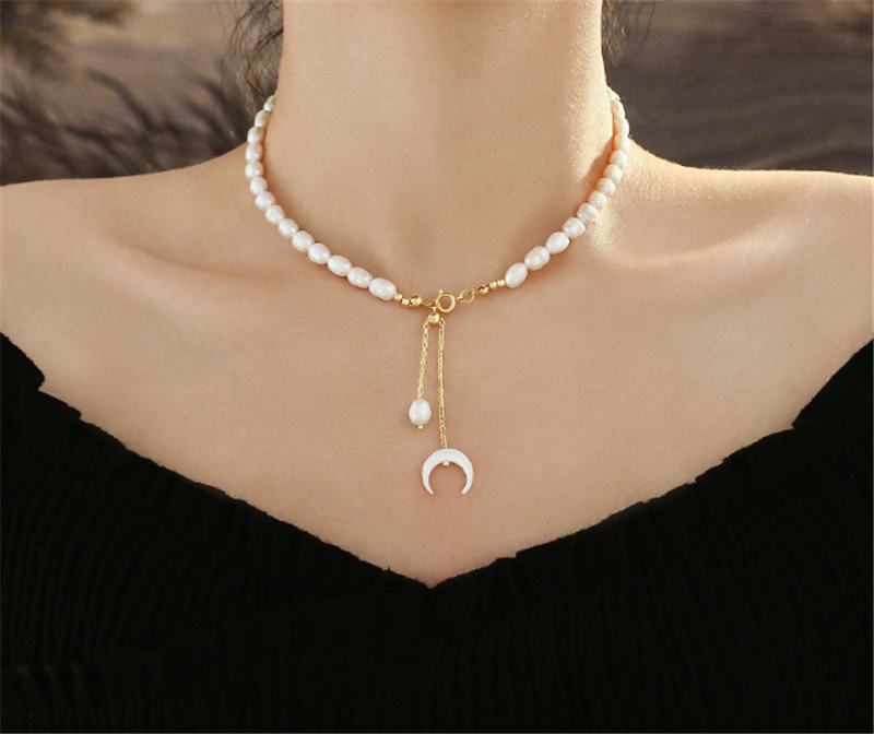 Female Niche Design Sense Fashion Simple Clavicle Chain Star And Moon Shape