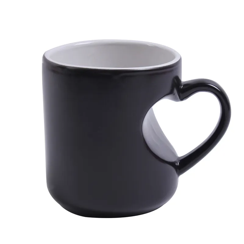 Thermochromic Mug Coated Mug Ceramic Mug Mug - Black