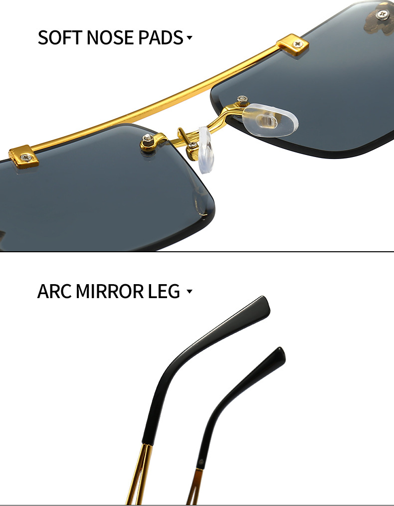 Men's Trendy Double Beam Trimmed Sunglasses - Image 2
