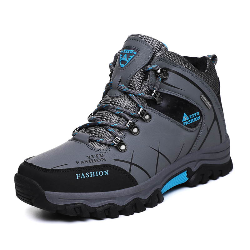 Title 11, High-top plus velvet outdoor hiking shoes