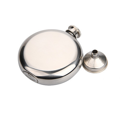 Men's Portable Stainless Steel Portable Round Bottle