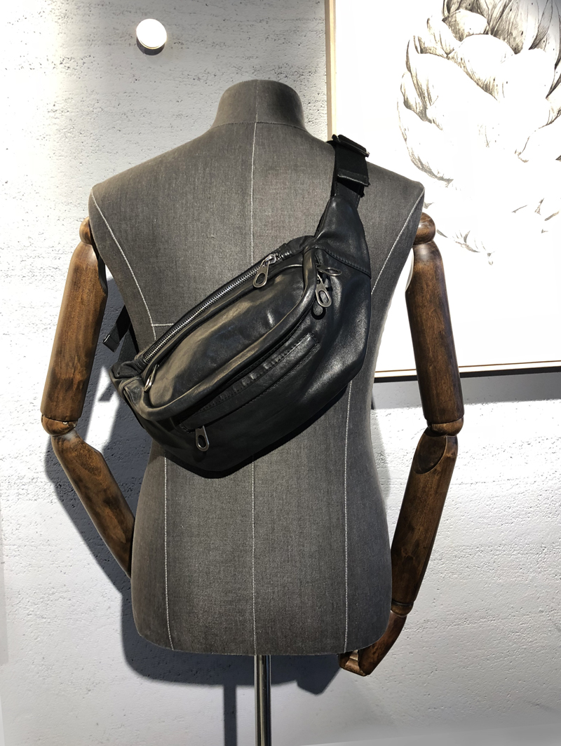 New Vintage Cowhide Cross-body Bag For Men