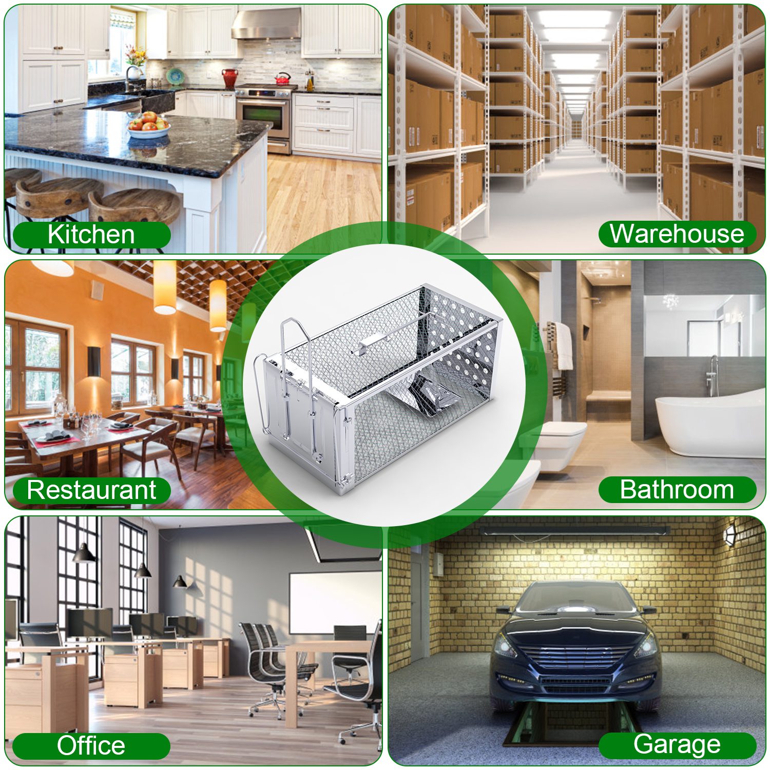 1Pc Single Door Rat Trap Cage Humane Rodent Trap Mouse Trap Indoor Outdoor For Small Rodents Mice Voles Hamsters — view 2