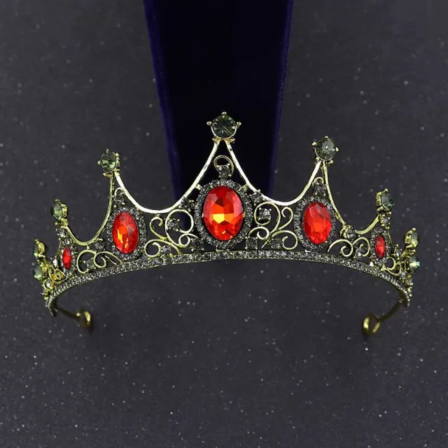 Vintage Baroque Alloy Green Diamond Small Crown Jinhong - Shop at LoveMi