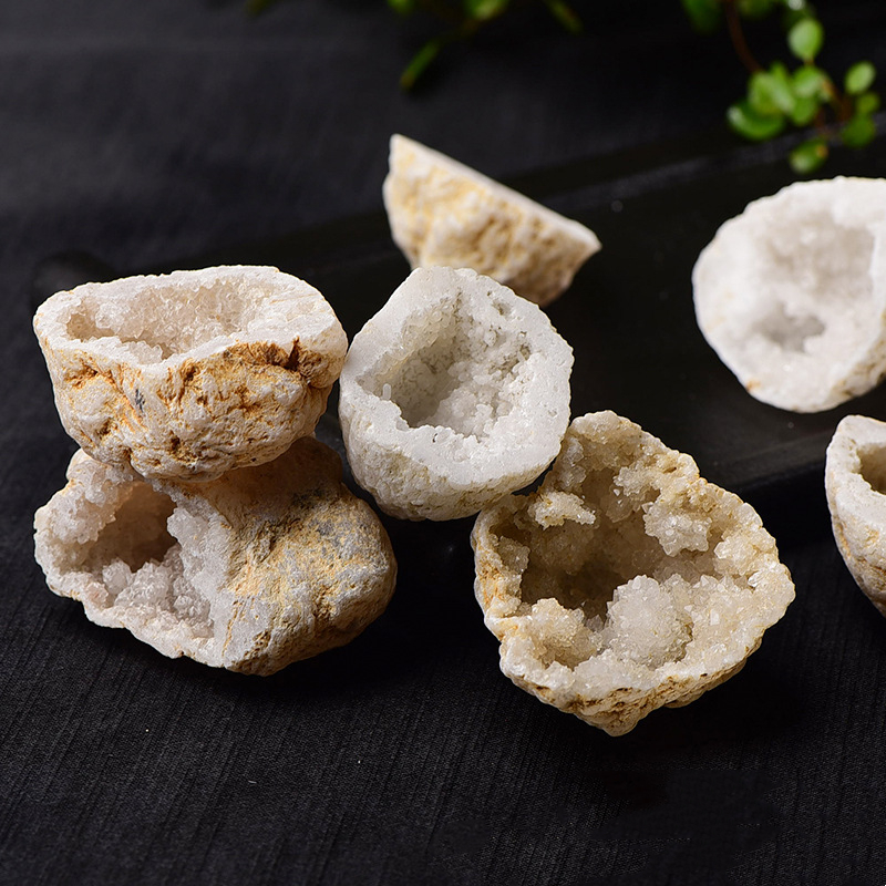 Agate Geode Mineral Specimen Ornament Crystal (Single hole
