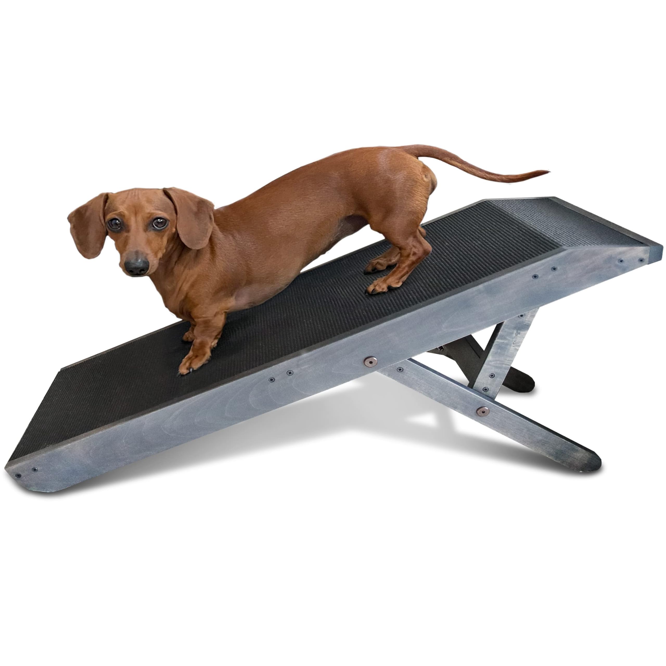 Dog Ramp For Bed Small Dog & Large Dogs - 24 H Folding Dachshund Ramp Hardwood Pet Ramp For Couch With Platform Top Anti-Slip Surface - 47 L Dog Ramps For Medium Dogs & Old Cats