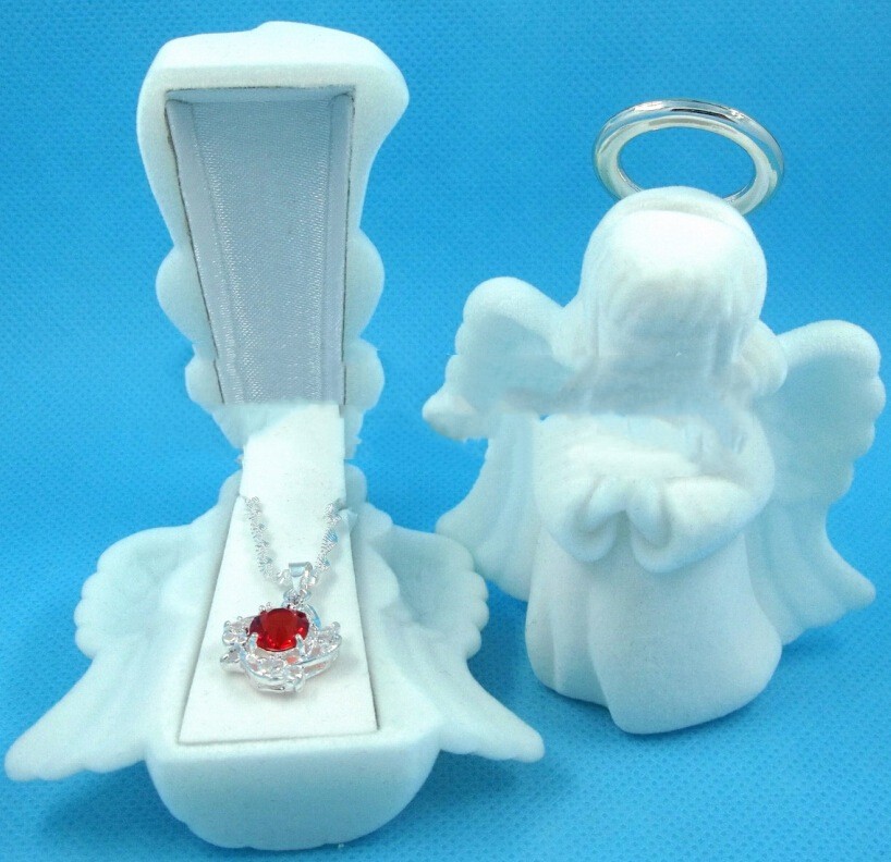 Little Angel Necklace Box Flannel Jewelry