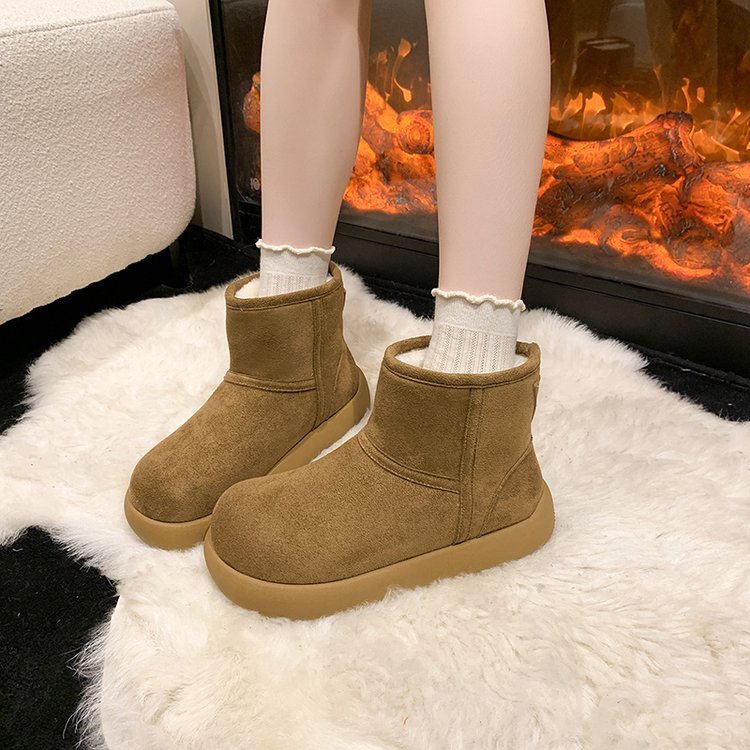Thick Soled, Height Increasing, And Plush Thick Snow Boots, Retro Fashion, Warm Cotton Boots
