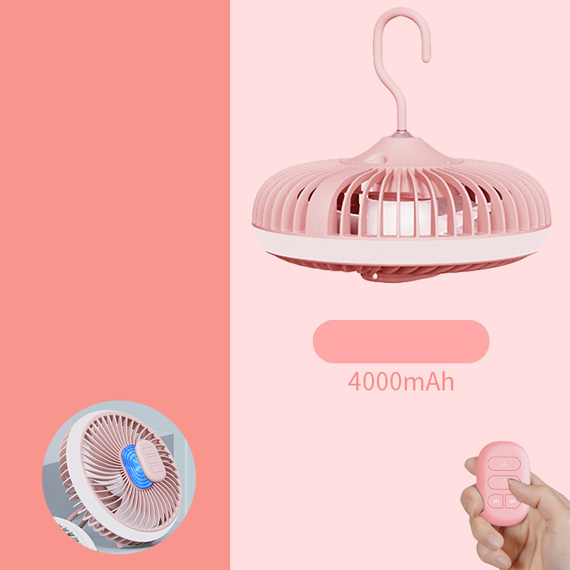 Outdoor Camping Remote Control Small Fan With Light