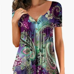 Women's Printed 3D Summer T-shirt - Rs2292151703 - View 1