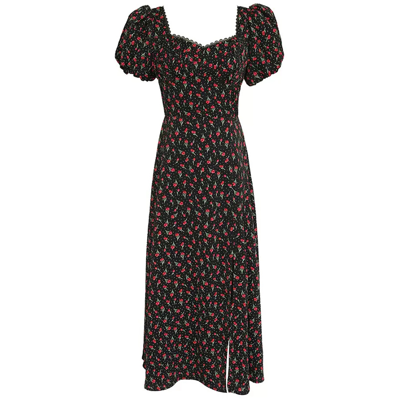 Ladies Floral Short Chiffon Dress