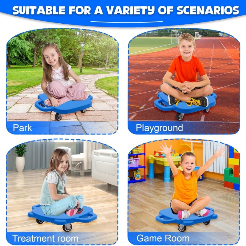 Scooter Board Toy With Handles Kids Interactive Toy Play Scooter For Children