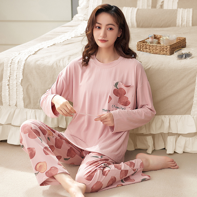 Title 2, Pajamas Women Autumn And Winter Long-sleeved Pu...