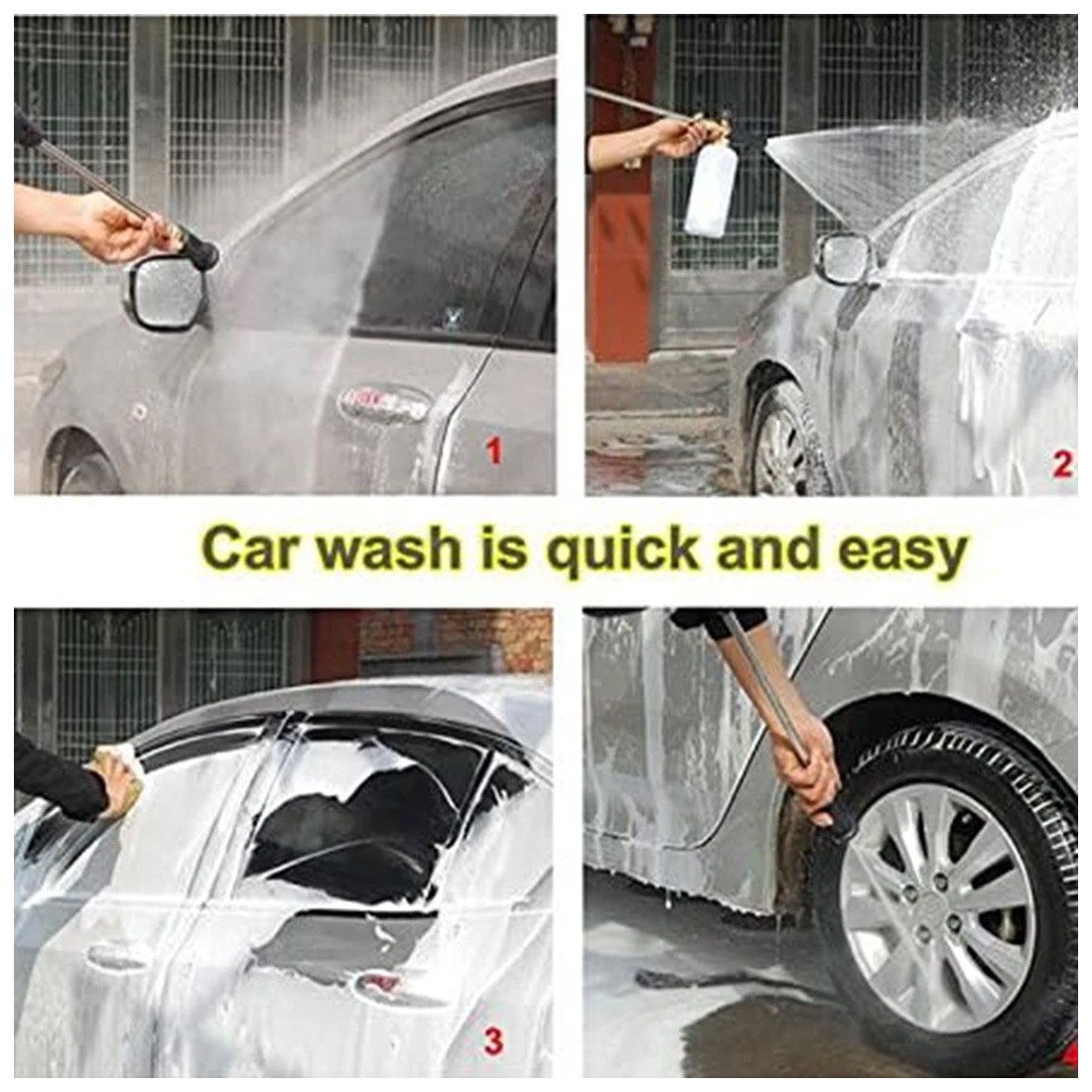 Quick Release Snow Foam Lance Pressure Washer Gun Soap Cannon Bottle 1L — image 2