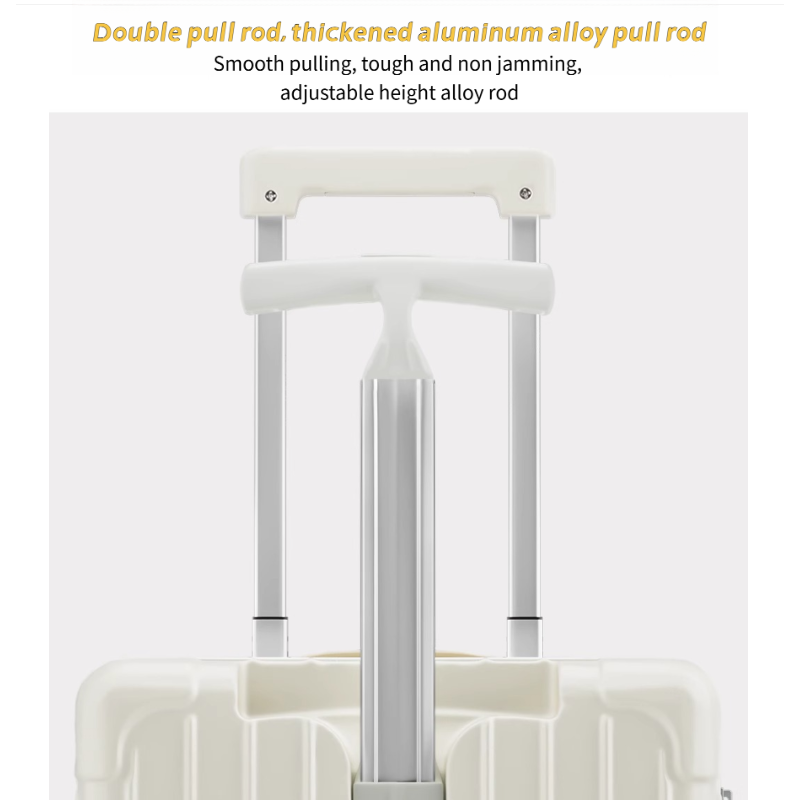 20 Inch Double Pull Rod Design Luggage Case, Can Be Seated, Front Open Lid Luggage Compartment, Silent Universal Wheels, Dry Wet Separation, T-shaped Pull Rod Travel Box — foto 7