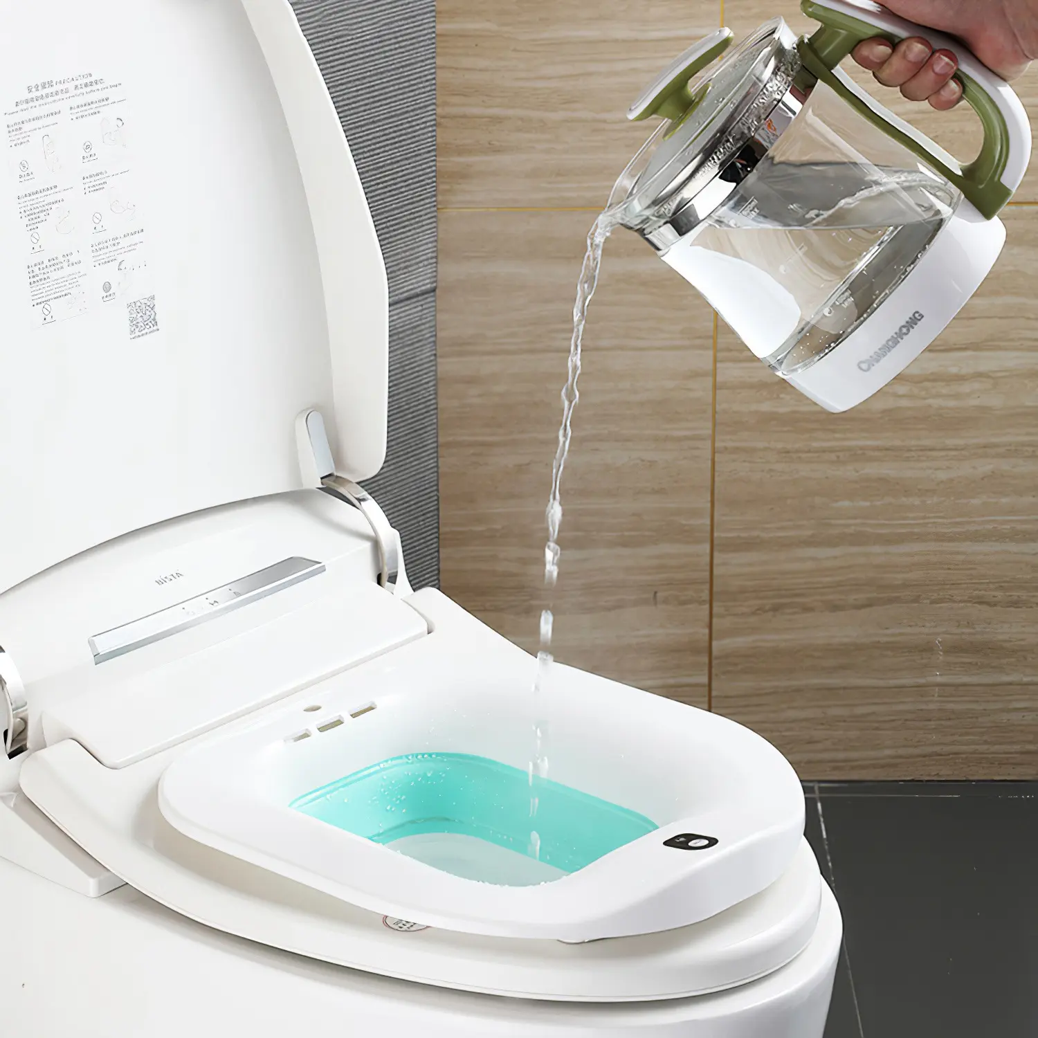 Foldable Postpartum Care Basin Sitz Toilet Seat
