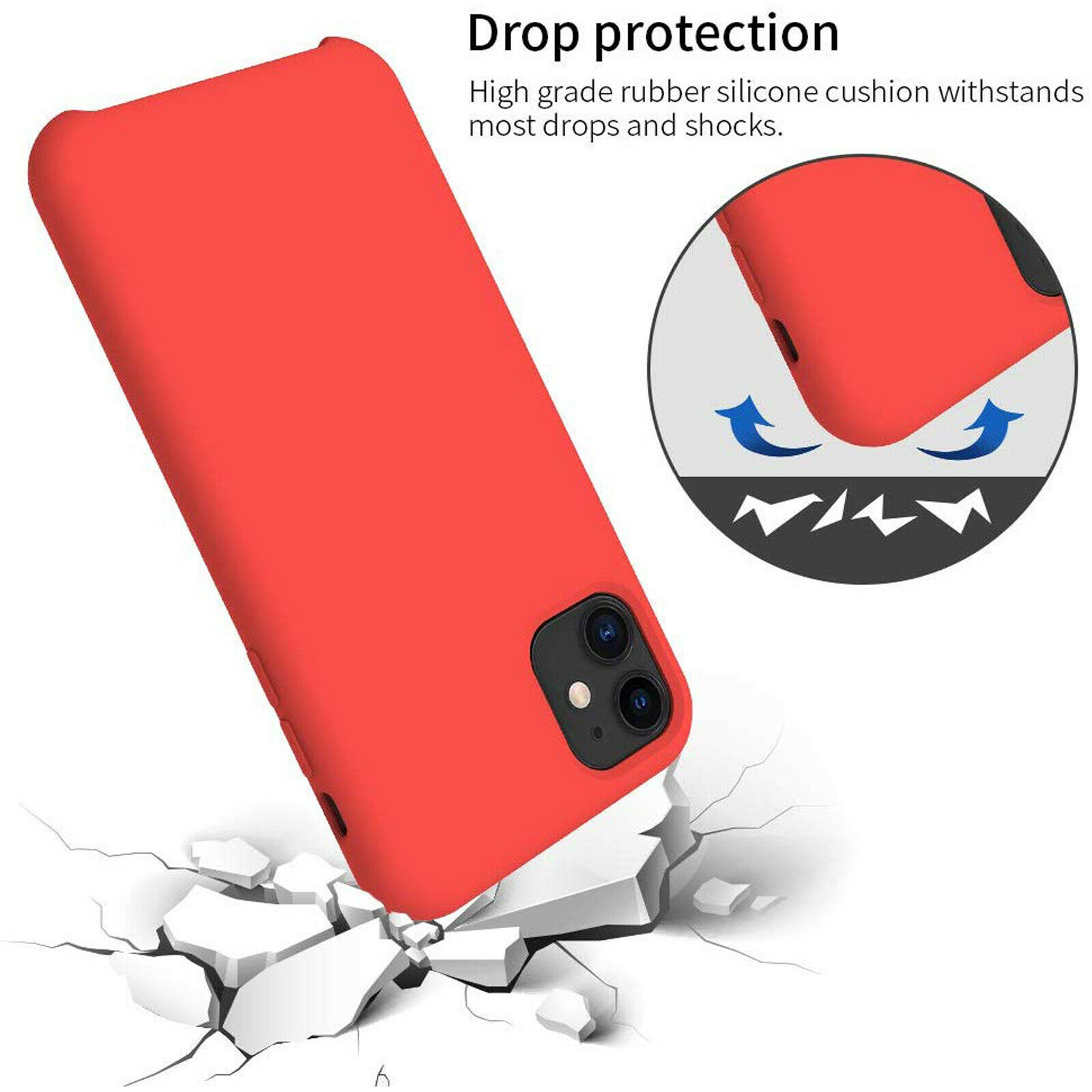 For Silicone Case  12 11 Pro X XR XS MAX 8 7 6 Liquid Rubber Cover