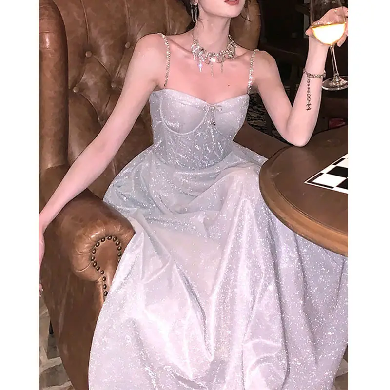 Women's Fashion Hanging High Luxury Belt Dress