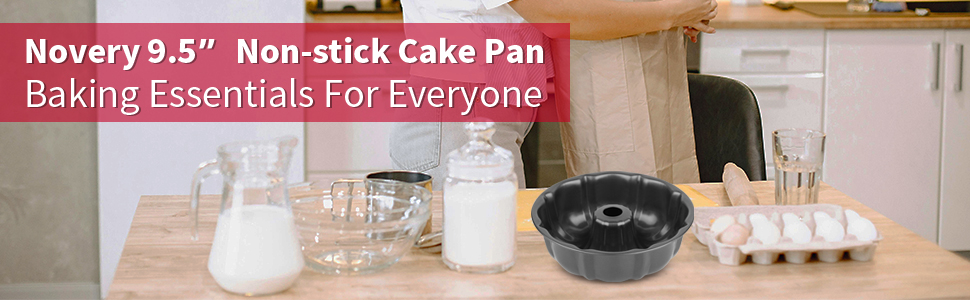 Title 4, Non-stick Cake Pan Heavy Duty Carbon Steel Flut...