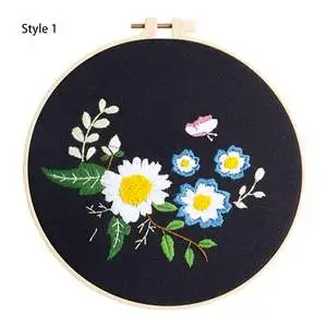 Getting Started Beginner Fabric Cross Stitch Frame Painting Kit Handmade Material Pack Bamboo Embroidery Stretch - Shop at LoveMi