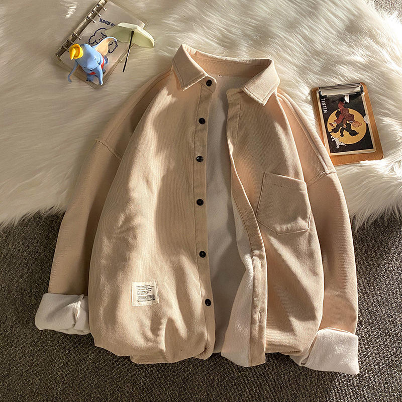 Corduroy Long Sleeve Shirt Man's Jacket