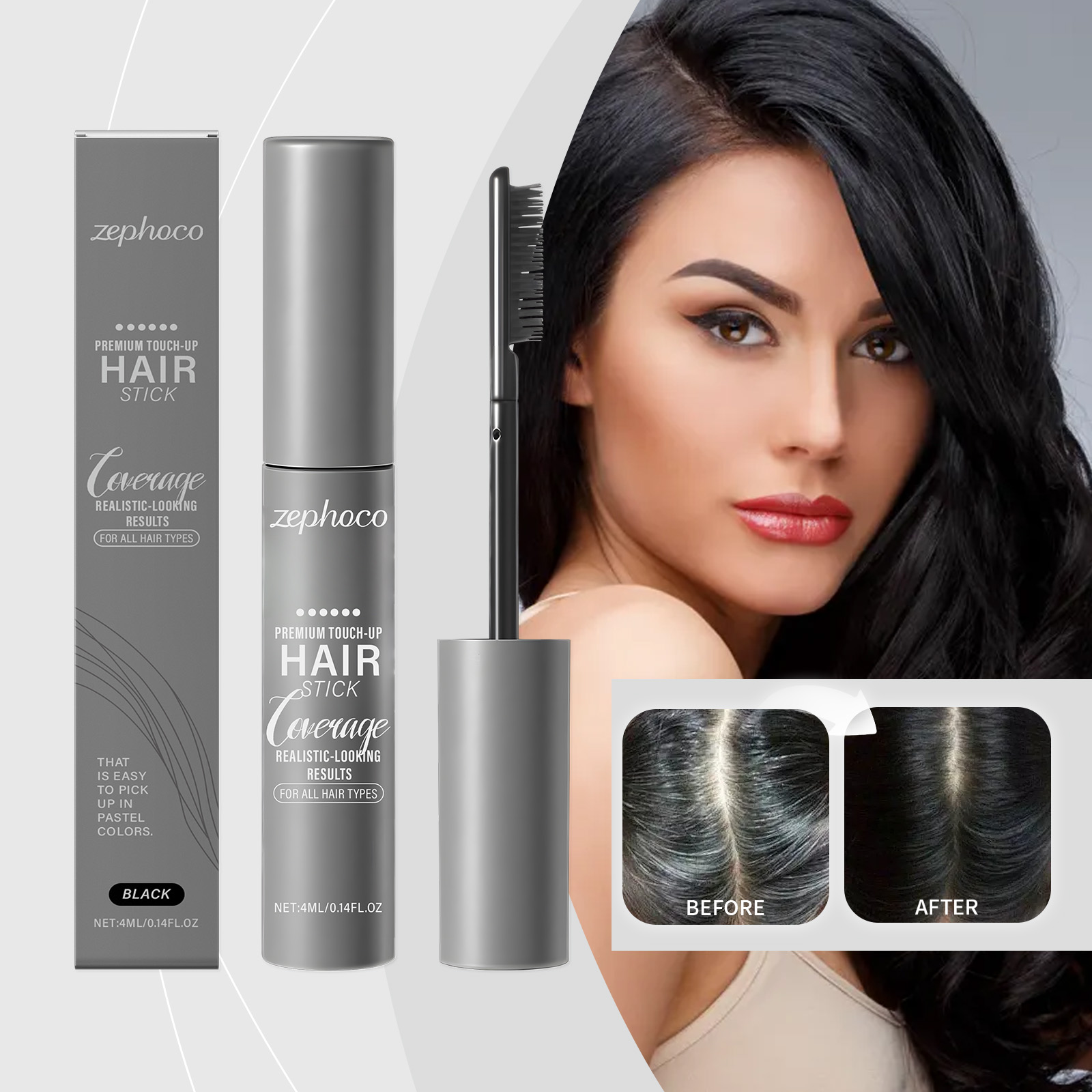 Black Hair Dye Touch-Up Cream 4ml
