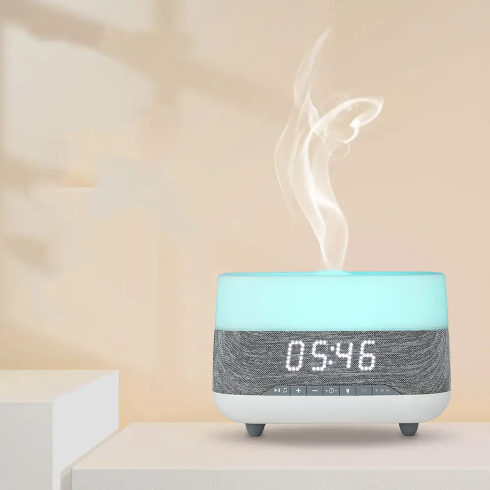 Clock Aromatherapy Humidifier Home Office Time