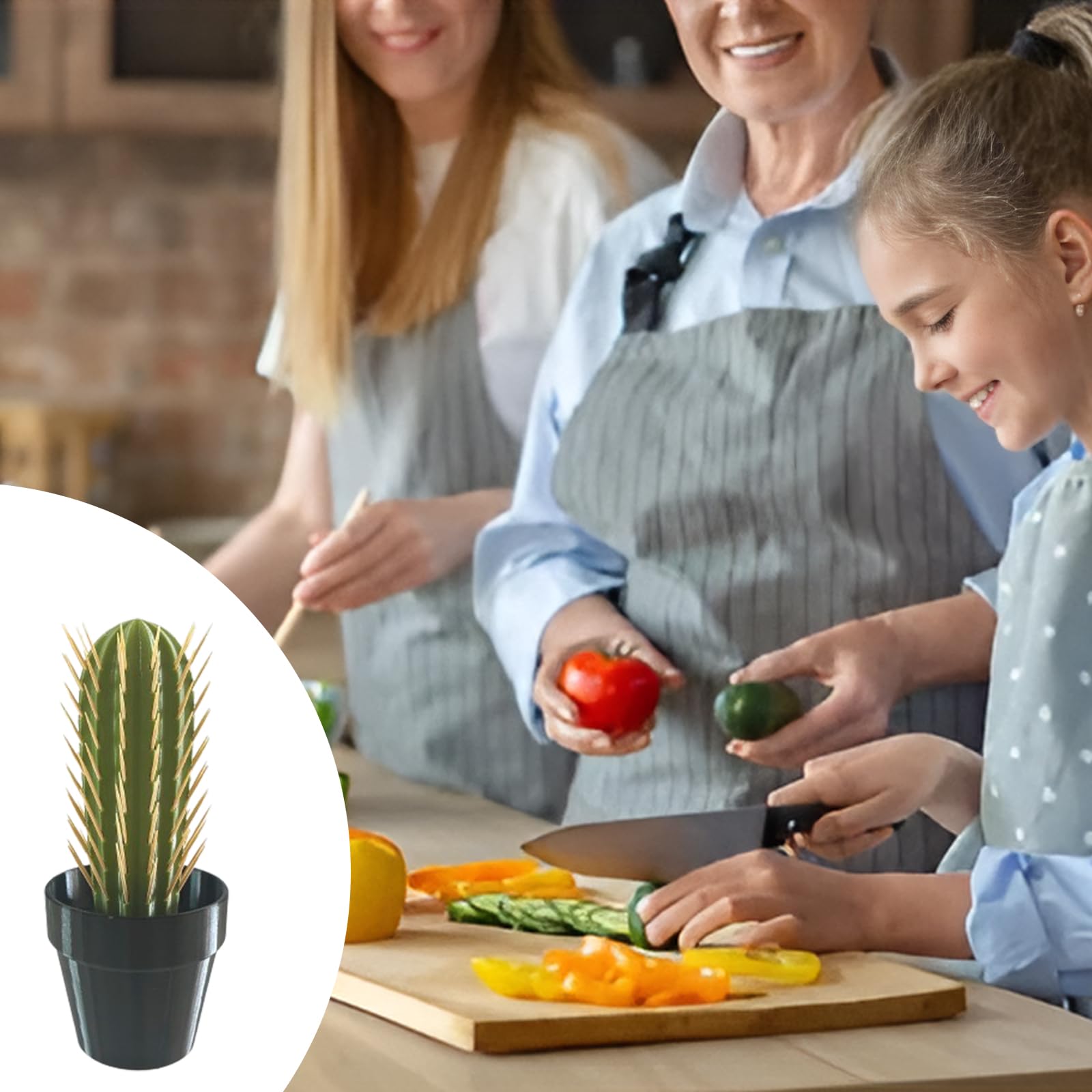 Cactus Toothpick Holder, 3D Printed Dispenser. Innovative Design and Durability: Crafted with cutting-edge 3D printing technology and ABS material, this cactus-shaped toothpick holder boasts a distinctive design that ensures long-lasting use and easy main