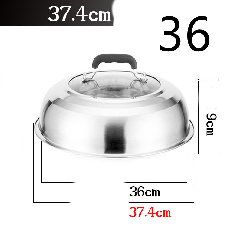 Title 23, Stainless Steel Heightened Round Household Wok ...