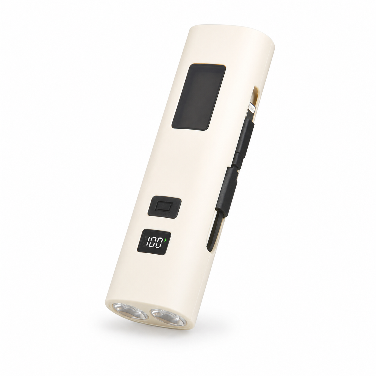 Rechargeable Z818 White Portable Bicycle Flashlight Power Bank Outdoor Emergency Light LED Torch
