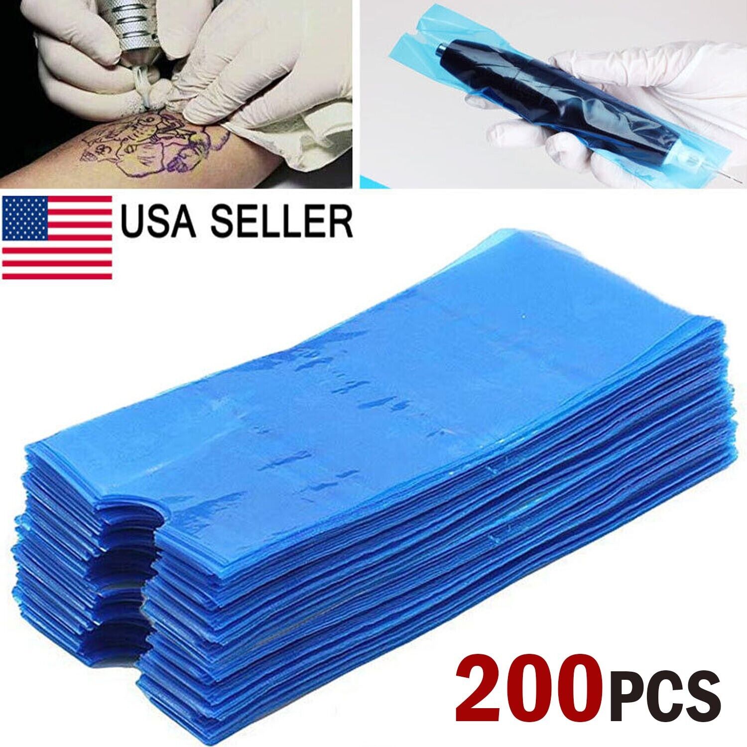 Disposable Tattoo Pen Sleeve Cover Bags - 200PCS.