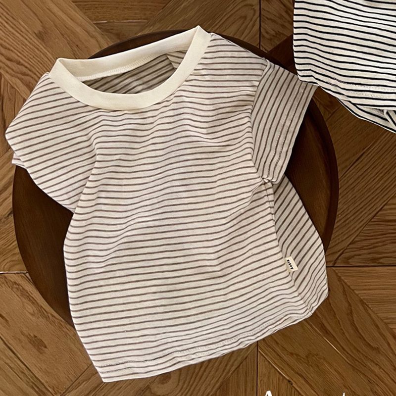 Boys' And Girls' T-shirts Match Cotton Short Sleeves