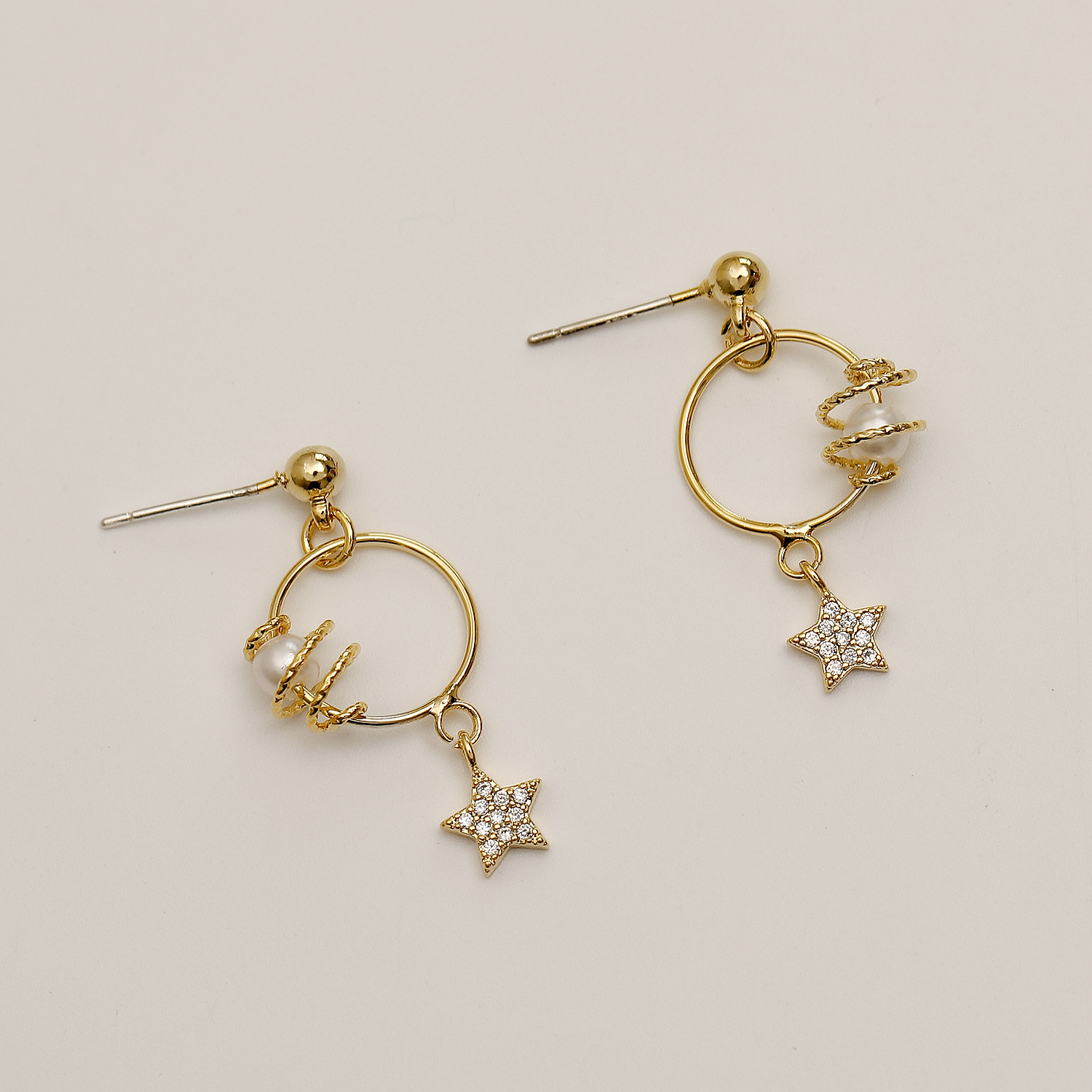 S925 Silver Needle Five-pointed Star Earrings Ins Ear Jewelry Female
