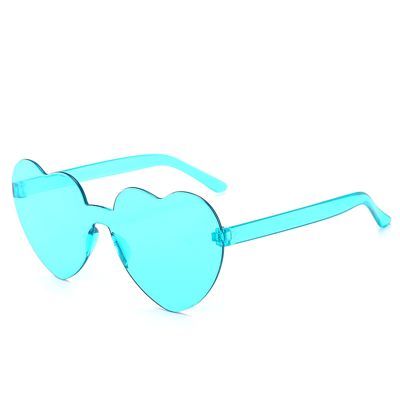 Title 9, Love Heart Shape Jelly Color Rimless Eyeglasses