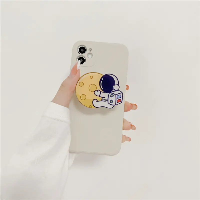 Mobile Phone Case Astronaut Holder Liquid Silicone