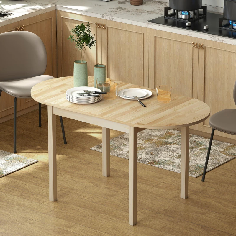 Wood Kitchen Table, Drop Leaf Tables For Small Spaces, Natural