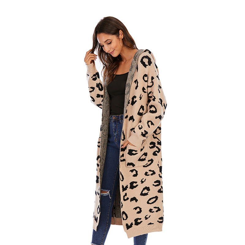 Women's Hooded Long Women's Jacket Knitwear - Image 2