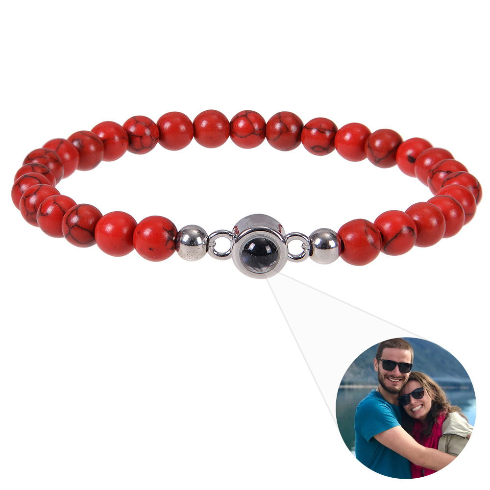 6mm Natural Stone Projection Bracelet