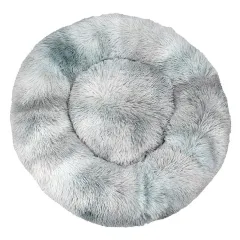 Simple Plush Winter Warm Pet Nest - Tie Dye Light Grey - View 1