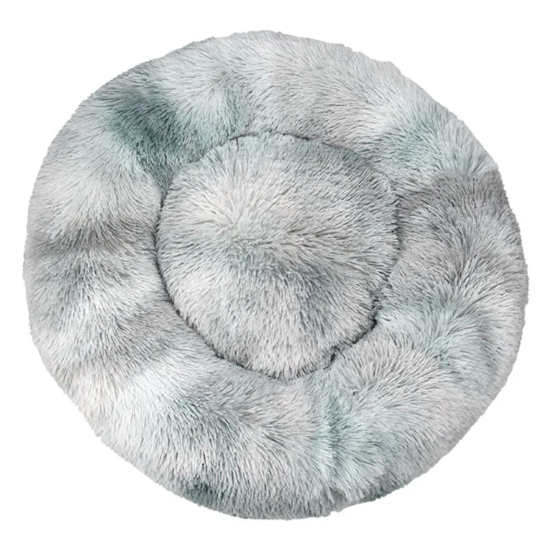 Simple Plush Winter Warm Pet Nest - Tie Dye Light Grey