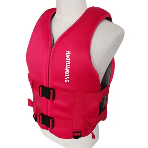 Vest Aid Swimsuit High Buoyancy Water Rescue Neoprene Life Jacket Red - Shop at LoveMi