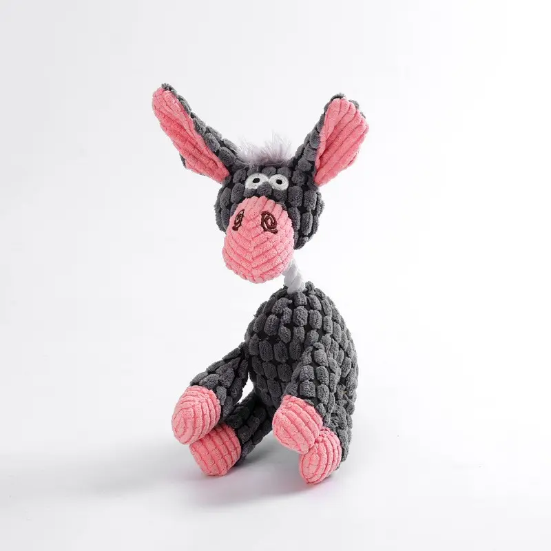 Plush Dog Toy Animals Shape Interactive Dog Chew Toys